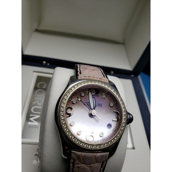 Limited Special Edition Corum Bubble Ladies Diamond MOP Watch 39.151.47 W/ Box - Picture 3 of 12